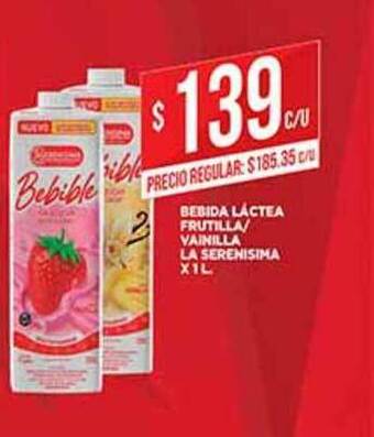 Supermercados DIA Bebida Láctea Frutilla Vainilla La Serenisima x 1l oferta