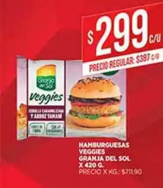 Supermercados DIA Hamburguesas Veggies Granja Del Sol x 420g oferta