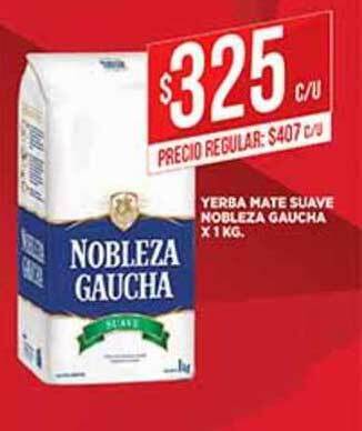Supermercados DIA Yerba Mate Suave Nobleza Gaucha x 1kg oferta