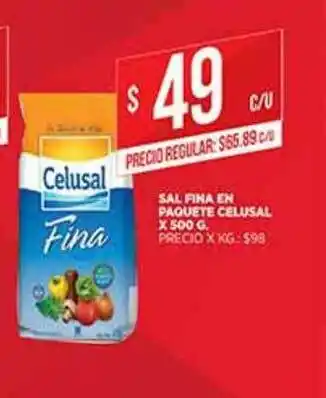 Supermercados DIA Sal Fina En Paquete Celusal x 500 g oferta