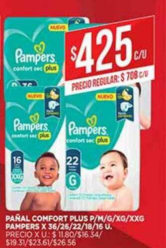 Supermercados DIA Pañal Comfort Plus Pampers oferta