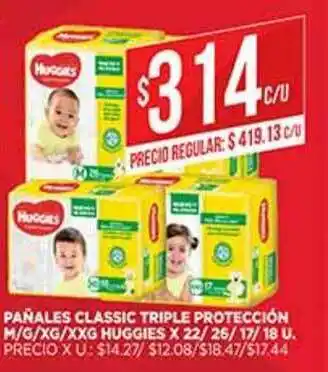 Supermercados DIA Pañales Classic Triple Protección Huggies oferta