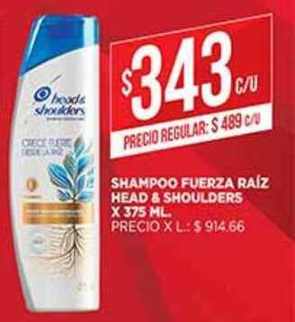 Supermercados DIA Shampoo Fuerza Raiz Head & Shoulders x 375ml oferta