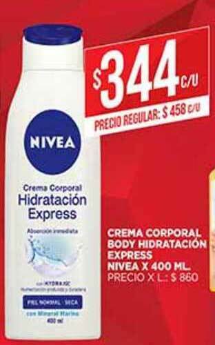 Supermercados DIA Crema Corporal Body Hidratacion Express Nivea x 400ml oferta