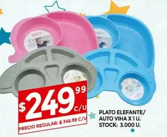 Supermercados DIA Plato Elefante Auto Viha X 1u. oferta