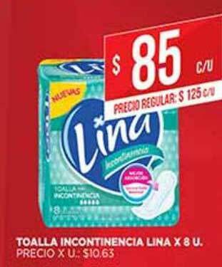 Supermercados DIA Toalla Incontinencia Lina x 8u oferta