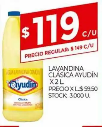 Supermercados DIA Lavandina Clásica Ayudín x 2l oferta