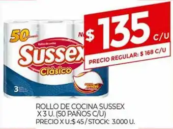 Supermercados DIA Rollo De Cocina Sussex X 3 U. oferta