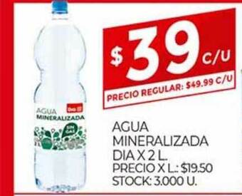 Supermercados DIA Agua Mineralizada Dia x 2l oferta