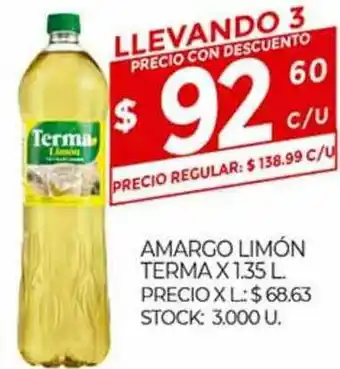 Supermercados DIA Amargo Limón Terma x 1.35l oferta