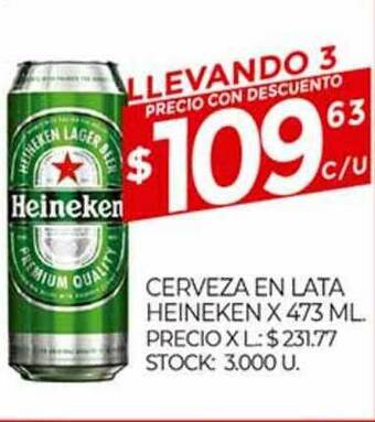 Supermercados DIA Cerveza En Lata Heineken x 473ml oferta