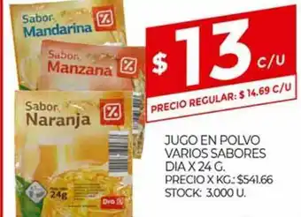Supermercados DIA Jugo En Polvo Varios Sabores x 24 g oferta