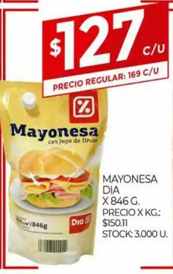 Supermercados DIA Mayonesa Dia x 846g oferta