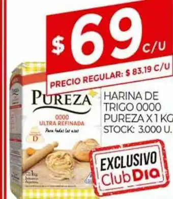 Supermercados DIA Harina De Trigo 0000 Pureza x 1kg oferta