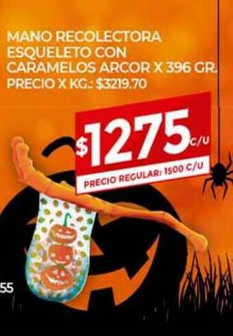 Supermercados DIA Mano Recolectora Esqueleto Con Caramelos Arcor x 396gr oferta