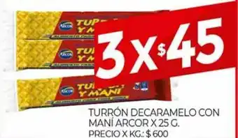 Supermercados DIA Turrón Decaramelo Con Maní Arcor oferta