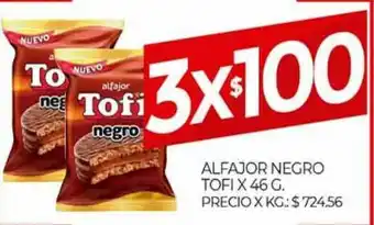 Supermercados DIA Alfajaro Negro Tofi x 46g oferta