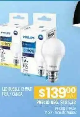 Pigmento Led Bublle 12 Watt Fria Calida oferta