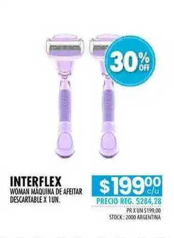 Pigmento Interflex Woman Máquina De Afeitar Descartable x 1un oferta