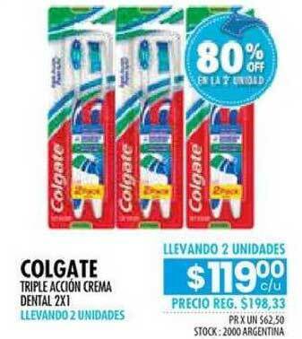 Pigmento Colgate Triple Acción Crema Dental oferta