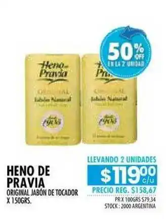 Pigmento Heno De Pravia Original Jabón De Tocador x 150grs oferta