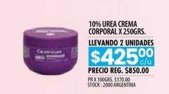 Pigmento 10% Urea Crema Corporal x 250grs oferta