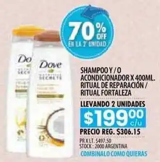 Pigmento Shampoo O Acondicionador Ritual De Repacarcón Ritual Fortaleza oferta