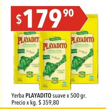 Hergo Playadito Yerba suave x 500gr oferta