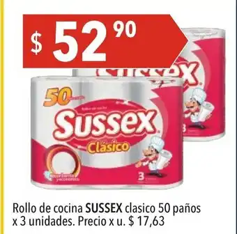 Hergo Sussex Rollo de cocina clasico 50 paños x 3 unidades oferta