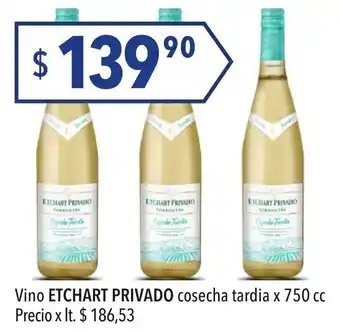 Hergo Etchart Privado Vino cosecha tardia x 750cc oferta