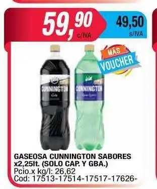 Maxiconsumo Cunnington Gaseosa Sabores x2.25lt. (solo Cap. Y Gba.) oferta