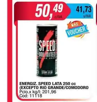 Maxiconsumo Speed Energiz. Lata 250cc (excepto Rio Grande-comodoro oferta