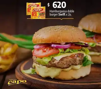 Autoservicio Capo Hamburguesa doble burger Swift x 2u oferta