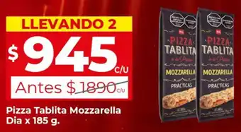 Supermercados DIA Pizza Tablita Mozzarella Dia x 185g oferta