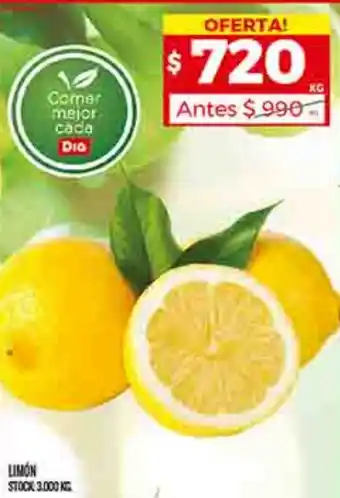 Supermercados DIA LIMÓN oferta
