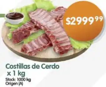 Supermercados Buenos Días Costillas de Cerdo x 1kg oferta