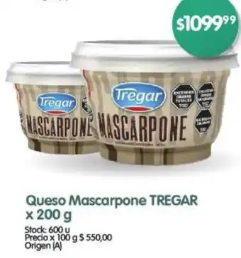Supermercados Buenos Días Queso Mascarpone TREGAR x 200g oferta