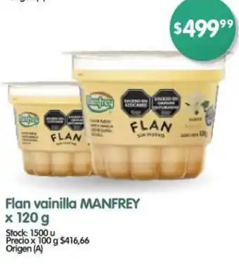 Supermercados Buenos Días Flan vainilla MANFREY x 120g oferta