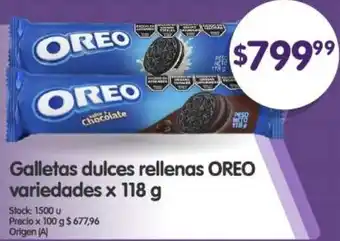 Supermercados Buenos Días Galletas dulces rellenas OREO variedades x 118g oferta