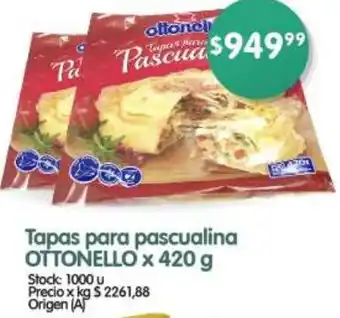 Supermercados Buenos Días Tapas para pascualina OTTONELLO x 420g oferta