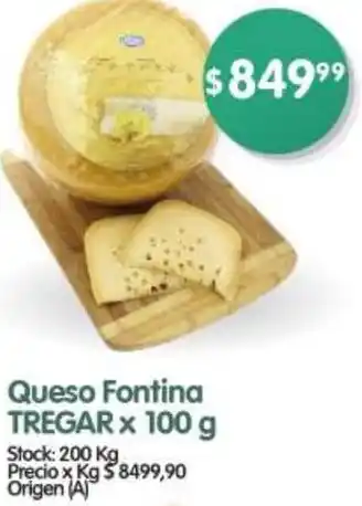 Supermercados Buenos Días Queso Fontina TREGAR x 100g oferta