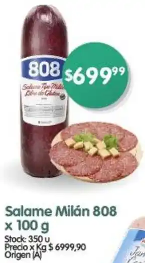 Supermercados Buenos Días Salame Milán 808 x 100g oferta