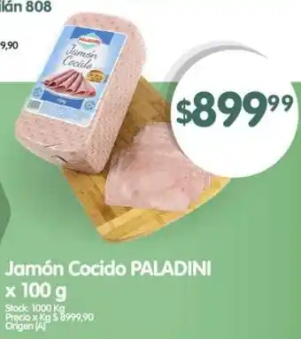 Supermercados Buenos Días Jamón Cocido PALADINI x 100g oferta