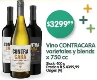 Supermercados Buenos Días Vino CONTRACARA varietales y blends x 750cc oferta