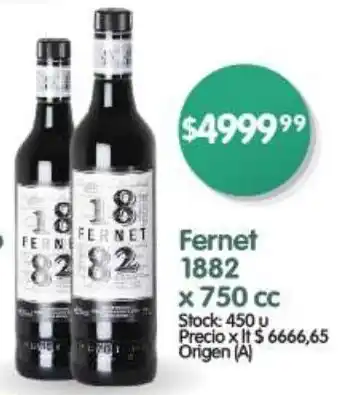 Supermercados Buenos Días Fernet 1882 x 750cc oferta