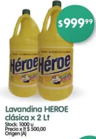 Supermercados Buenos Días Lavandina HEROE clásica x 2lt oferta