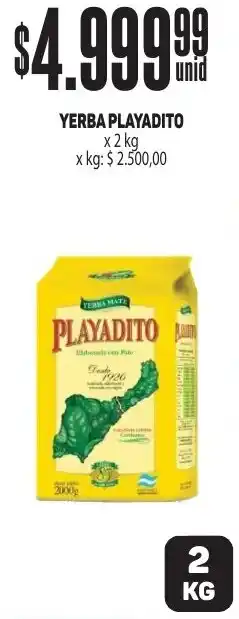 Makro YERBA PLAYADITO x 2kg oferta