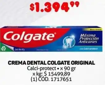 Makro CREMA DENTAL COLGATE ORIGINAL Calci-protect x 90gr oferta