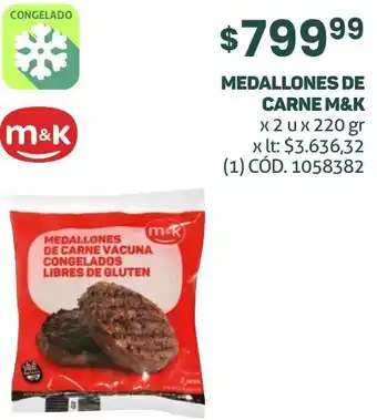 Makro MEDALLONES DE CARNE M&K x 2u x 220gr oferta