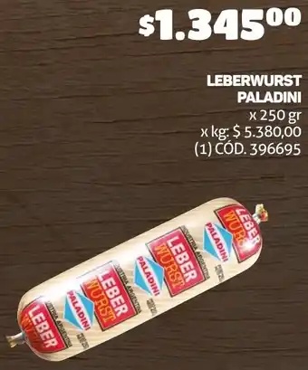Makro LEBERWURST PALADINI x 250gr oferta
